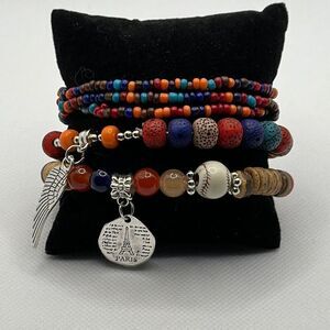 Brand New!! Beaded bracelet with charms bundle